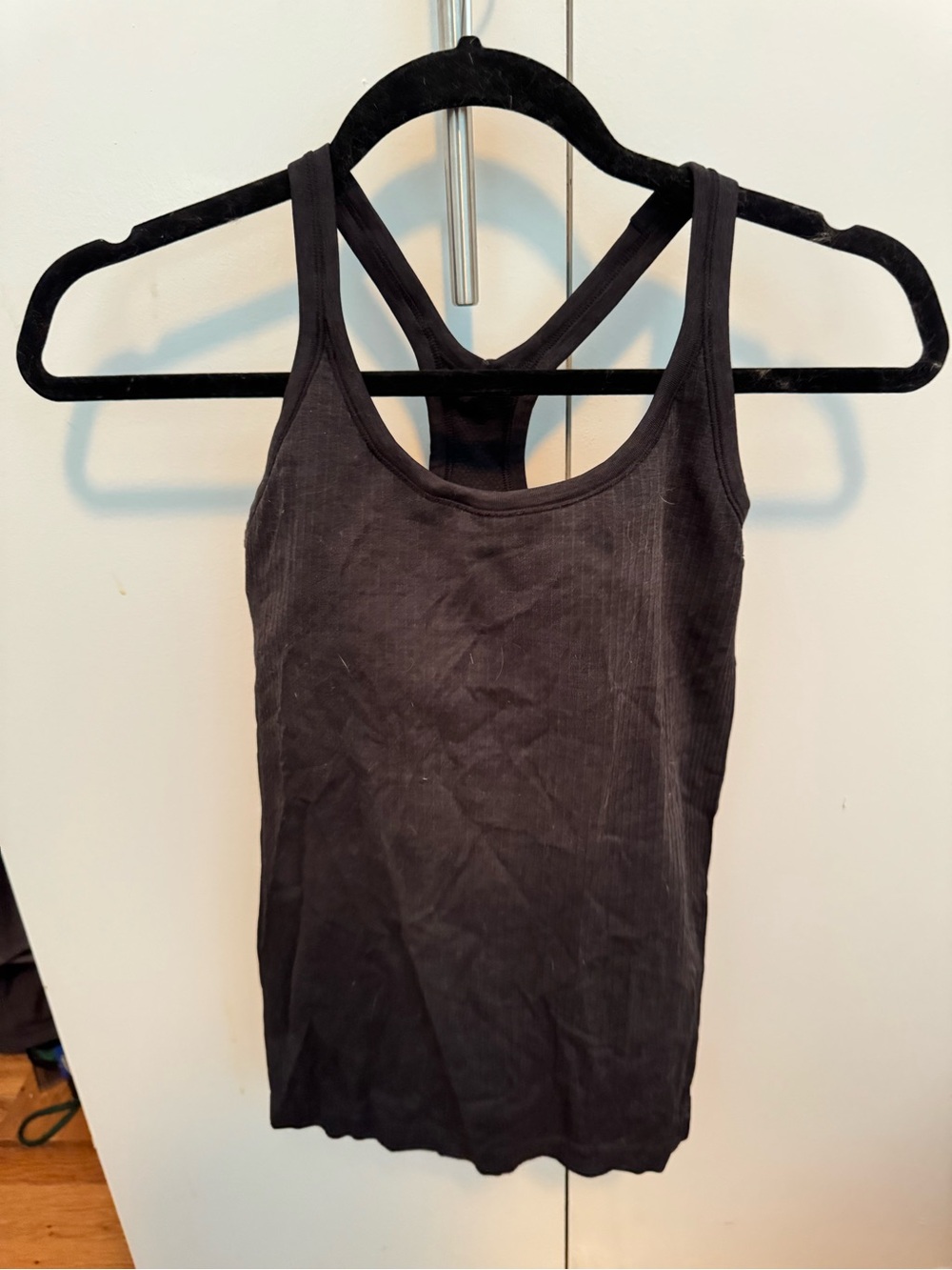 lululemon athletica Black Ribbed Racerback Tank Top